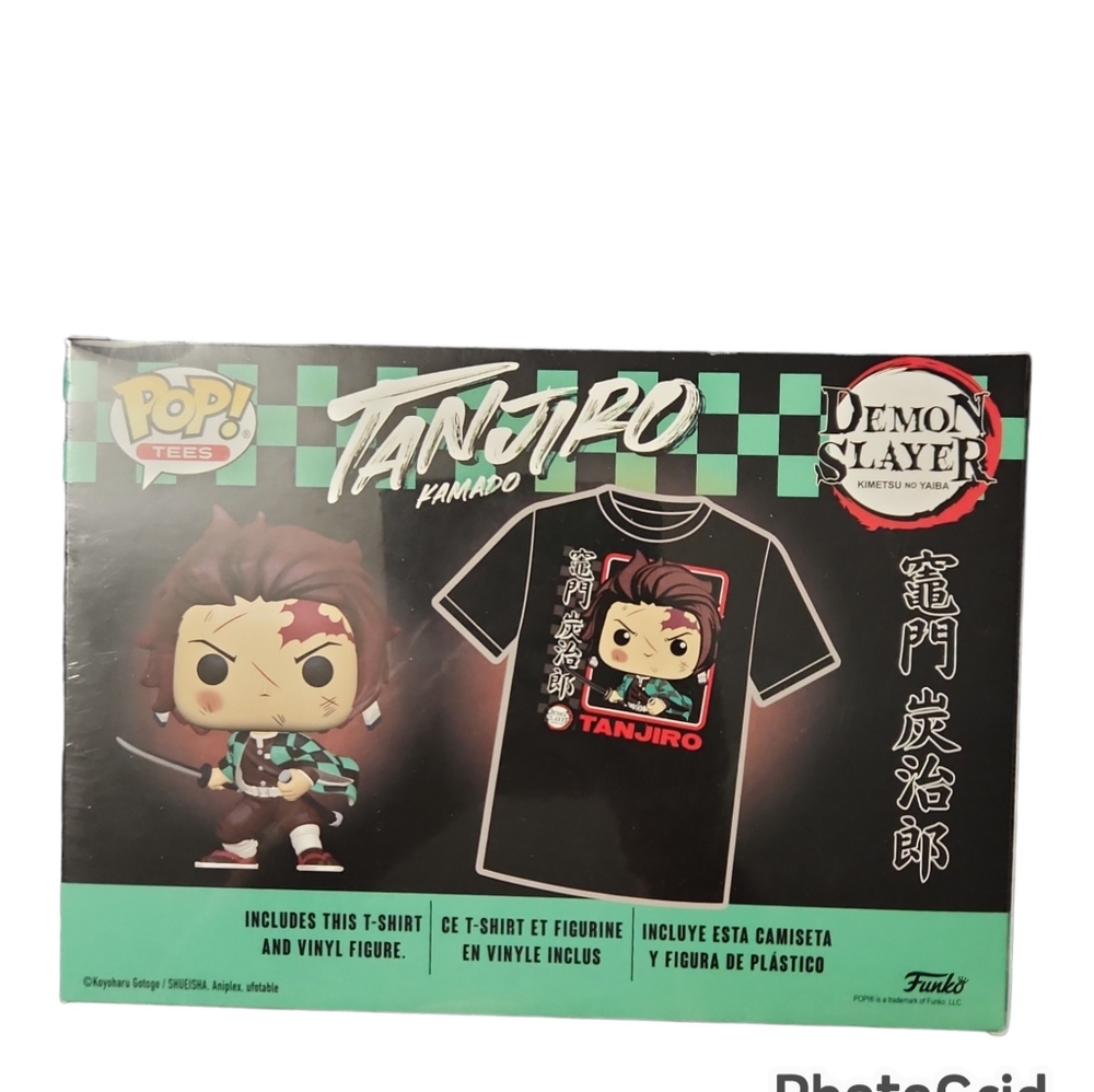 New Tanjiro Demon Slayer anime Funko Pop tshirt and figure box set
